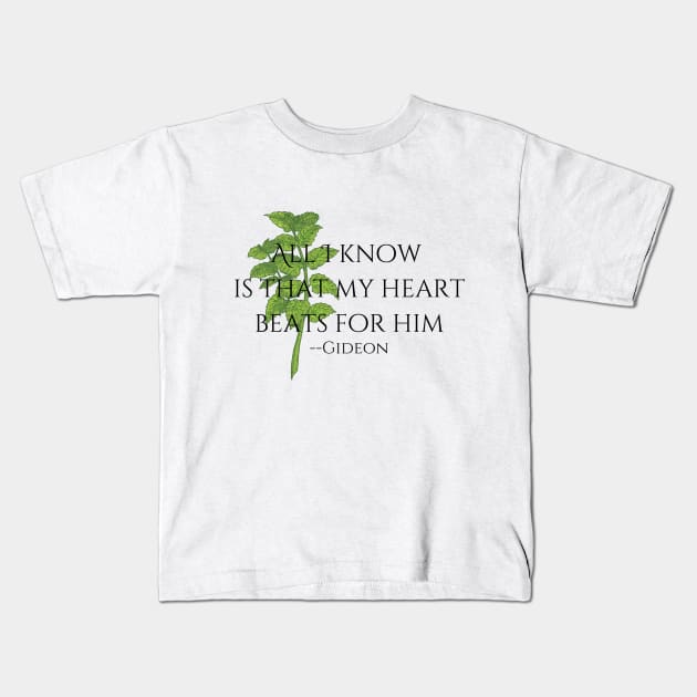 "For Him"--Gideon Quote, Fire & Brimstone Scrolls Kids T-Shirt by Nikole Knight